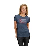 MLB New York Yankees 1951-52 Cooperstown Women's Short Sleeve Crew Neck Jersey Tee (Pigment Denim, Large)