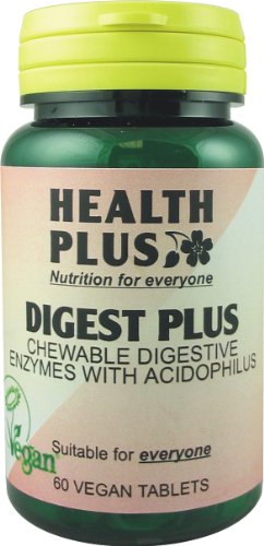 Health Plus Digest Plus Digestive Enzyme Supplement - 60 Chewable Tablets