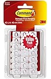 Command Decorating Clips, 40 Small Clips, White