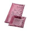 Pink Glass Plate Set with Floral Design
