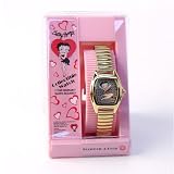 Urban Boundaries - Betty Boop Square Face Collectible Quartz Watch: Metal Band / Color Face (Gold)