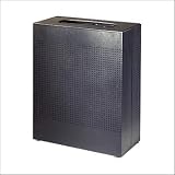 Designer Line Silhouette 22.5 gallon Steel Large Rectangular Waste Receptacle Textured Black Waste Receptacle SR18EPLTBK