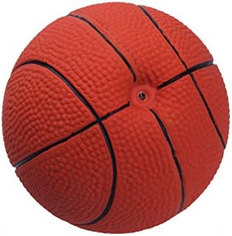 Apollopet Chase & Chew Latex Basketball Dog Toy 4.5" Latex Basketball with Squeaker