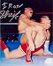 IRON SHEIK AUTOGRAPHED 8X10 PHOTO VS BOB BACKLAND (WRESTLING)