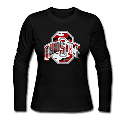 JOHNGBS Osu Ohio State Buckeyes Logo Women T Shirts Normal Fit Cool