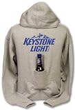 Keystone Light Logo Grey Beer Holder Pouch Hoodie Sweatshirt