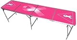 Pink Ribbon Beer Pong Table 8ft – Premium HD Design – Bottle Opener, Ball Rack, & 6 Pong Balls!