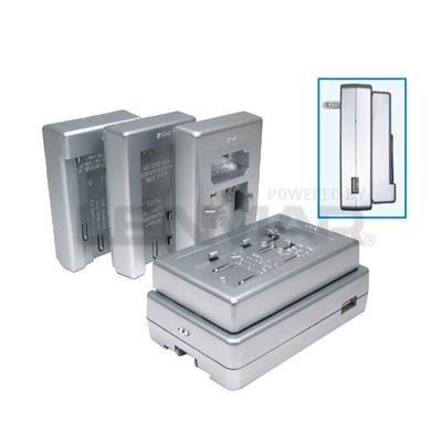 Lenmar SOLOXP-P Universal Li-Ion Travel Charger with USB Power Port for Panasonic CGA and CGR Models