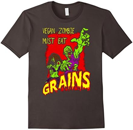 Men's Vegan Zombie T-Shirt Medium Asphalt