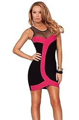 Petite Short Sleeveless Rayon Geometric Print Sweetheart Vintage Mesh Slit Fitted Club Dress 