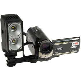 PhotxPro LED Continuous Twin Video Light (500CD) for DV/SLR/DSLR/camcorder lighting + 2200mAH battery+ charger + support bracket. Switchable between single and twin lamps for ideal lighting options.