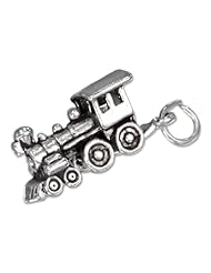 Sterling Silver Three Dimensional Choo-choo Train Charm