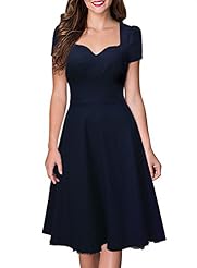 A-line Bateau Neck Cocktail Knee Length Fitted Colorblocking Lace Vintage Stretchy Cotton/Polyester/Rayon/Spandex Flared-Skirt Natural   Waistline Sleeveless Bodycon Dress/Skater Dress/Club Dress/Even