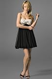 Ivory and Black Bubble Dress by Faviana