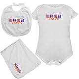 Florida Gators Baby Gator White Creeper, Bib & Receiving Blanket
