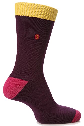 SockShop Men's 1 Pair Contrast Colour Burst Socks