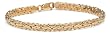 14k Yellow Gold 5mm Oval Italian Byzantine Bracelet, 8"
