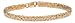 14k Yellow Gold 5mm Oval Italian Byzantine Bracelet, 8