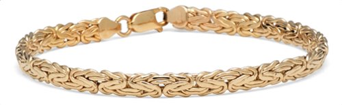 Childrens Toyshop  Jewelry : 14k Yellow Gold 5mm Oval Italian Byzantine Bracelet, 8"