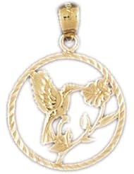 Dazzlers Solid 14k Gold Hummingbird Charm Pendant Available in three colors from jewelsberry (weights: 2.0 grams only)