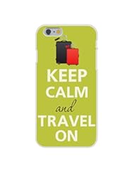 Wireless: Apple iPhone 6 Custom Case White Plastic Snap On - Keep Calm and Travel On Suitcases - HAT SHARK