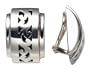 Sterling Silver Rectangle Cutout Clip Earrings by Lois Hill