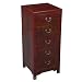 Handmade Oriental Furniture - 41" Antique Style Red Leather Dresser - Traditional Heirloom