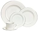 Lenox Tribeca Platinum-Banded Bone China 5-Piece Place Setting, Service for 1