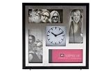 Kitchen & Housewares : Present Time Alarm clock w. 4 picture frames black