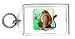 Keychain with gibbon, eating, feeding, baboon, monkey, animal, banana