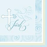Creative Converting Blue Faithful Dove 3-Ply Paper Luncheon Napkins, 36 Count