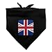 United Kingdom Great Britain Union Jack Country Flag Dog Pet Bandana - Black
