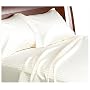 Divatex  260-Thread-Count 100% Cotton Stripe Queen Sheet Set with Bonus Standard Pillowcases, Ecru