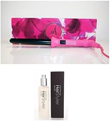 NIB Herstyler Pink Grande 18-25mm Wand Curling Iron w/ Free Hair and Body Mist Devotion