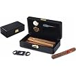 6 Cigar Black Leather Travel Case