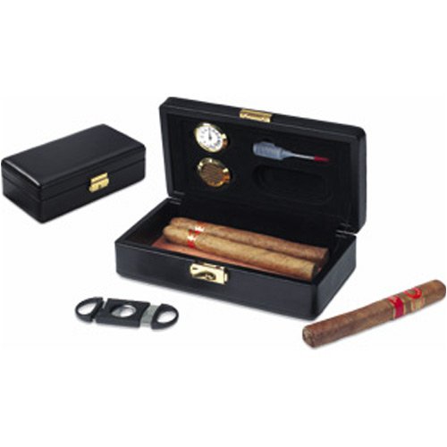 Cheap 6 Cigar Humidor Black Leather Travel Case Reviews