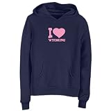 SWEATSHIRT WOMAN NAVY BLUE  I LOVE WYOMING  Medium