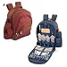Outdoor Living : Picnic Time Cambria 16.5in. Backpack w/ Attached Wine Duffel & Deluxe Service For 4 (Red Clay)