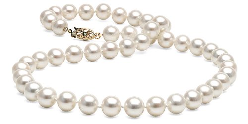 White Freshwater Pearl Necklace AAA Quality