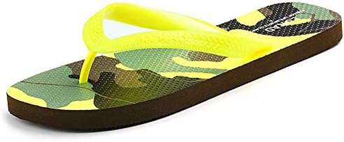 Queen Bootie Women Fashion Candy Color Anti-slip Flat Summer Beach Flip Flops Comfortable Gizeh Thong Sandals Shower &amp; Pool Shoes Yellow 6 M US