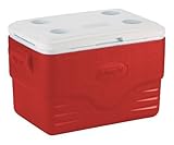 Coleman Molded-Handle 36-Quart Cooler, Red