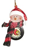 Ottawa Senators NHL Power Play Snowman Christmas Ornament
