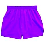 Solid purple jersey athletics exercise workout sport shorts available in 5 adult sizes XS to XL elastic waist