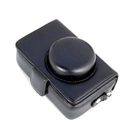 New Black Hard Leather Case for PANASONIC LUMIX LX3, LX5, LEICA D-LUX,Canon Powershot SX260 SX240 SX230 SX220 SX210 S95 S90 Digital Camera as DMW-CLX3.