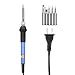 ANTOGOO Soldering Iron 60W 110V Adjustable Temperature Welding Soldering Iron Gun Kit with Carry Case, 5pcs Tips, Magnifier Station,1.0mm 50g Solder Wire, Desoldering Pump, and Tips Cleaner