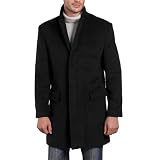BGSD Men s Cashmere Blend Trend Fit Coat in Black or Chocolate