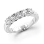 14K White Gold 1/2 ctw. Five - Stone Diamond Wedding / Anniversary Band (G-H;SI1-2) Size 8