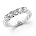 14K White Gold 1/2 ctw. Five - Stone Diamond Wedding / Anniversary Band (G-H;SI1-2)