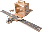 Alsuna Wooden Portable Toy Box Airport PlaysetIMAGE