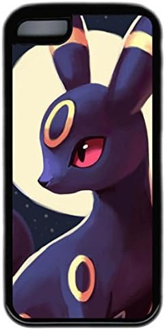 iPhone 5C Case, Fashion Style Umbreon The Moonlight Pokemon Soft Rubber TPU Black Bumper Case Back Cover Protector Skin For Apple iPhone 5C
